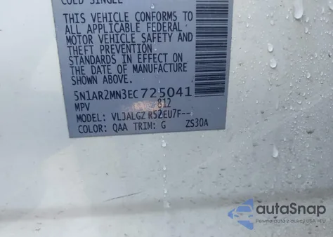 2014 Nissan Pathfinder Sl из США, поврежденный, VIN 5N1AR2MN3EC725041